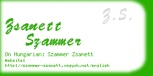 zsanett szammer business card